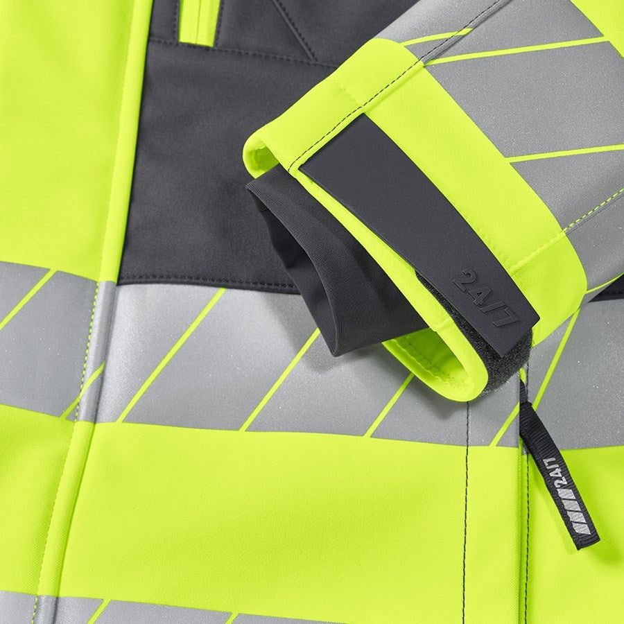 Detailed image High-vis winter soft. jacket e.s.motion 24/7,lad. anthracite/high-vis yellow