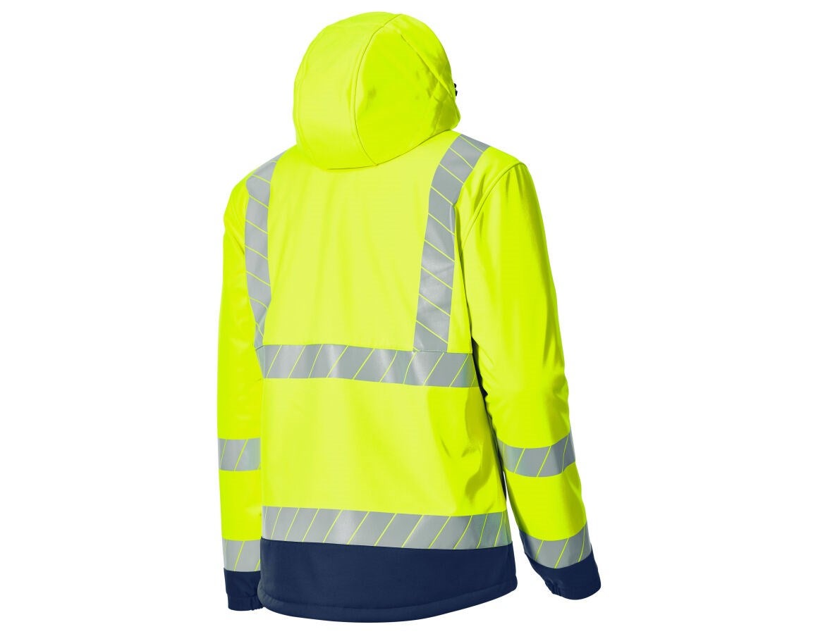 Secondary image High-vis winter softshell jacket e.s.line.core high-vis yellow/navy