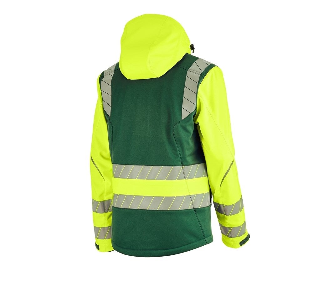 Secondary image High-vis winter softshell jacket e.s.motion 24/7 green/high-vis yellow