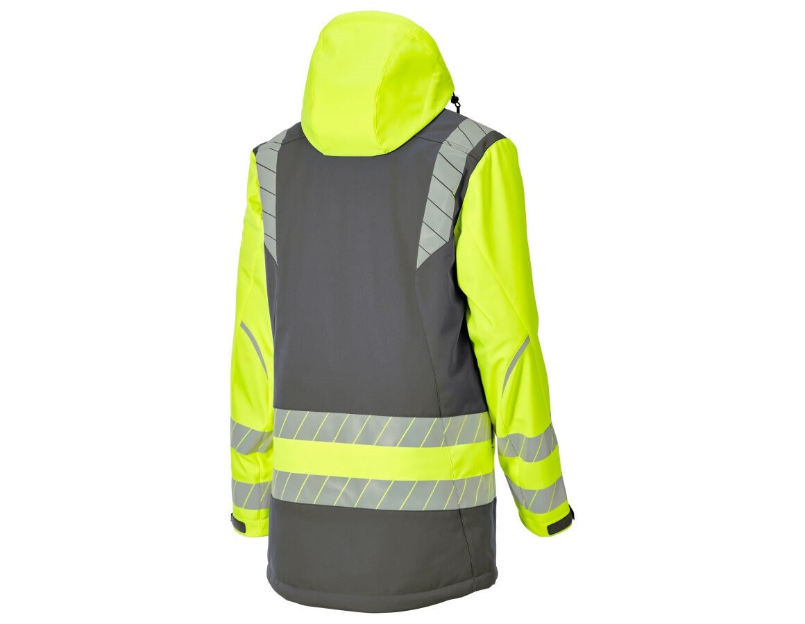 Secondary image High-vis winter softshell parka e.s.motion 24/7 anthracite/high-vis yellow