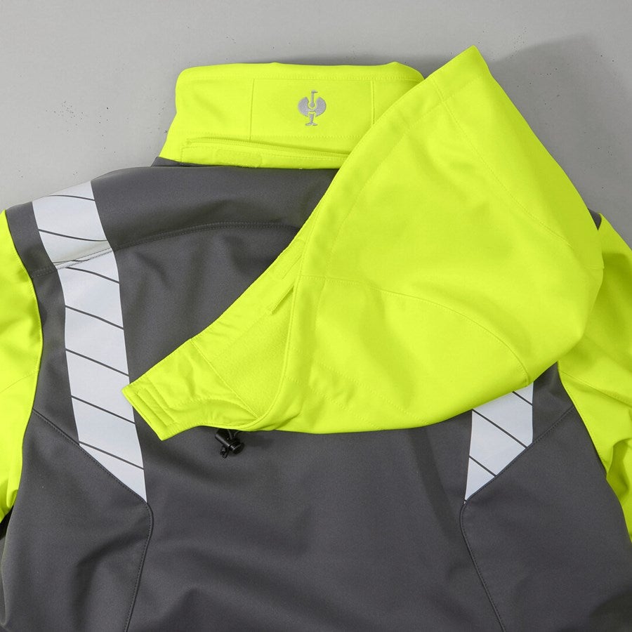 Detailed image High-vis winter softshell parka e.s.motion 24/7 anthracite/high-vis yellow