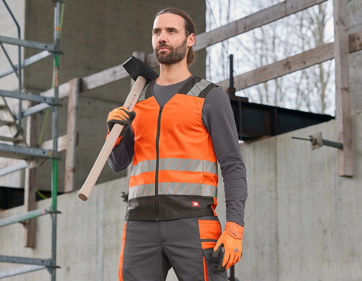 Main action image High-vis bodywarmer e.s.motion 24/7 high-vis orange/anthracite