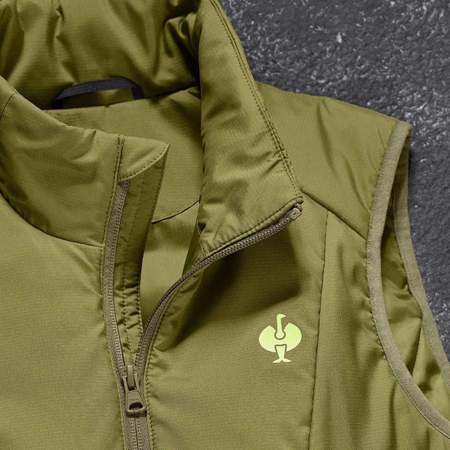 Detailed image Bodywarmer e.s.trail, ladies' junipergreen/limegreen