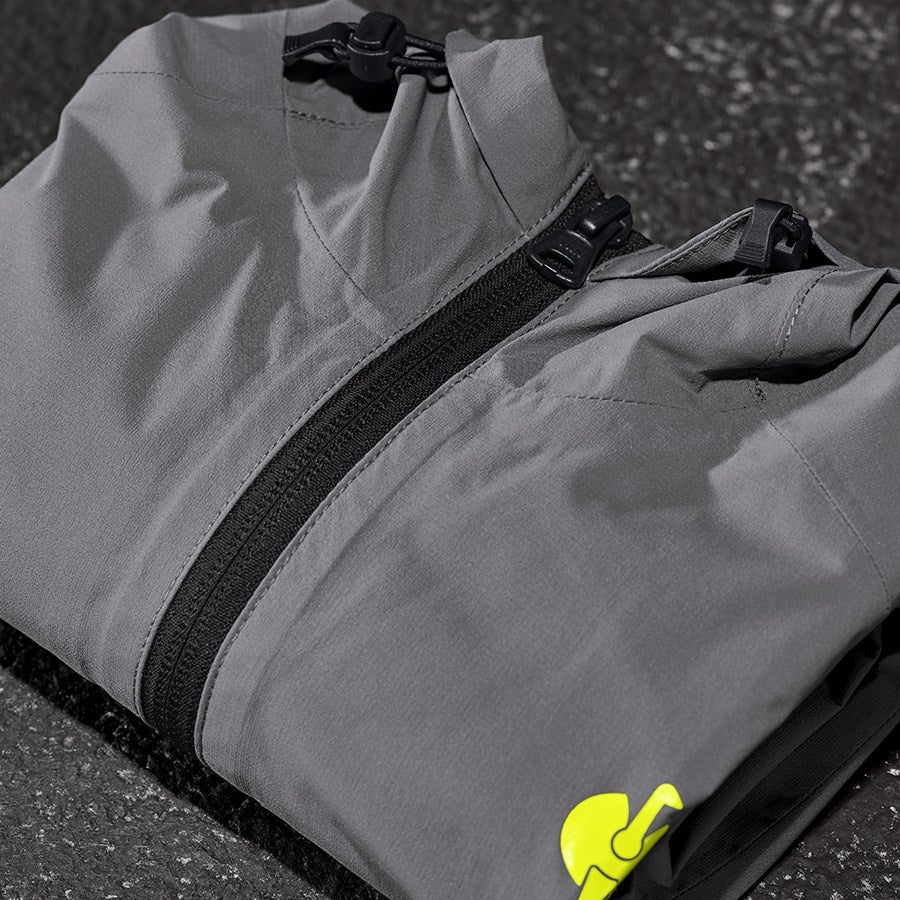 Detailed image Windbreaker light-pack e.s.trail, ladies' basaltgrey/acid yellow