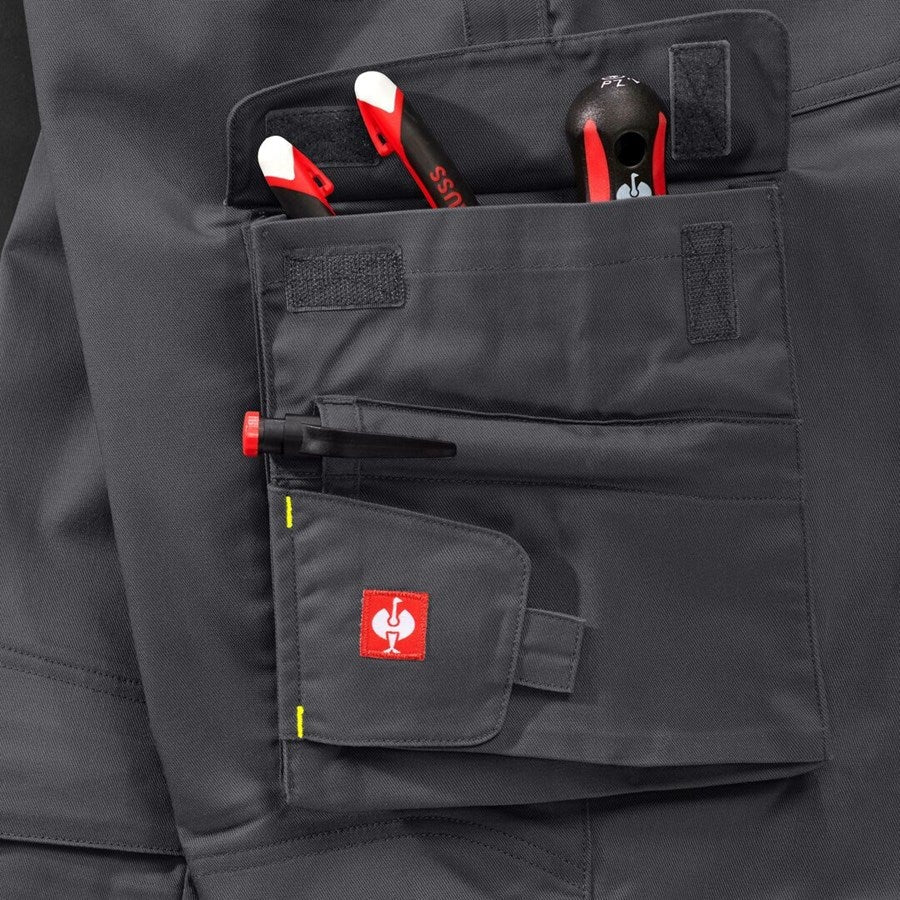 Detailed image Winter trousers e.s.line.core carbongrey/high-vis yellow