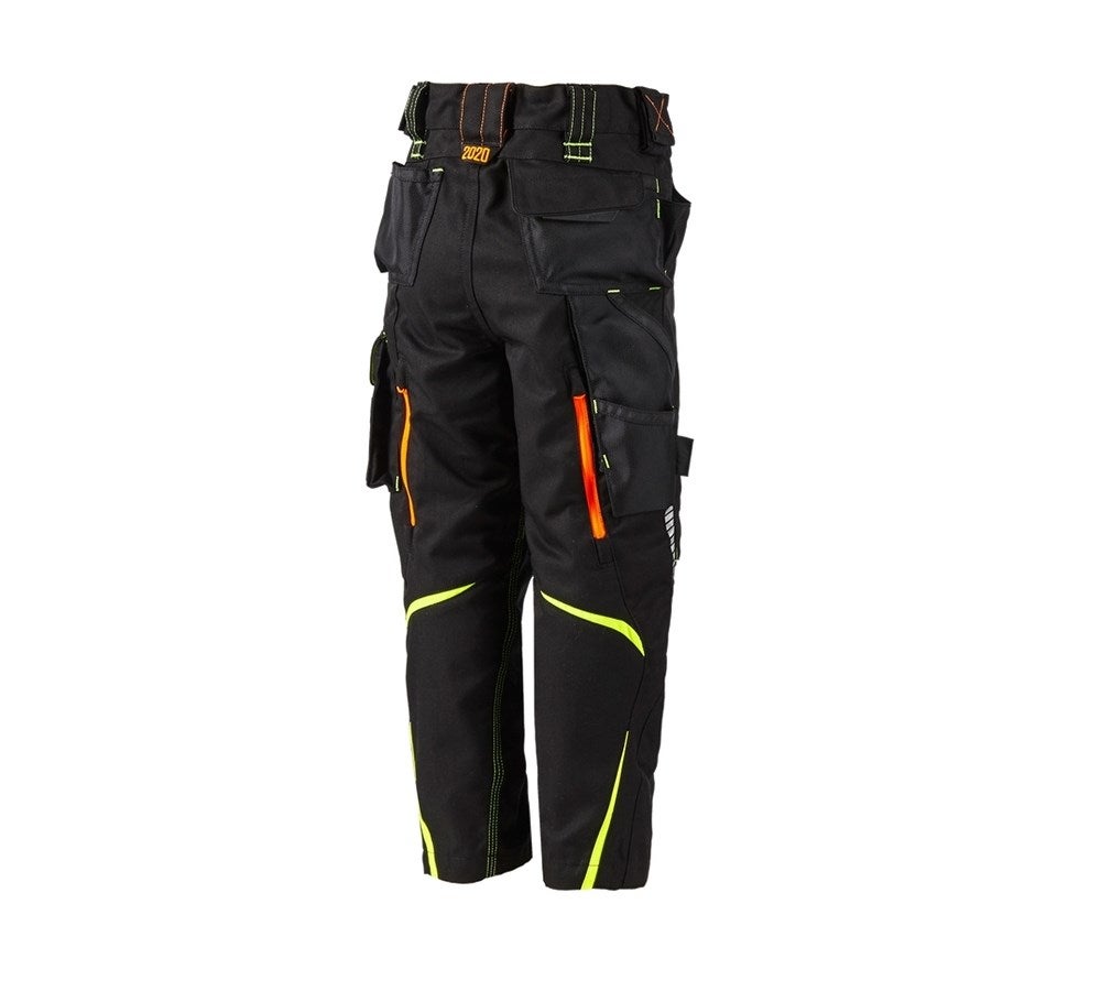 Secondary image Winter trousers e.s.motion 2020, children's black/high-vis yellow/high-vis orange