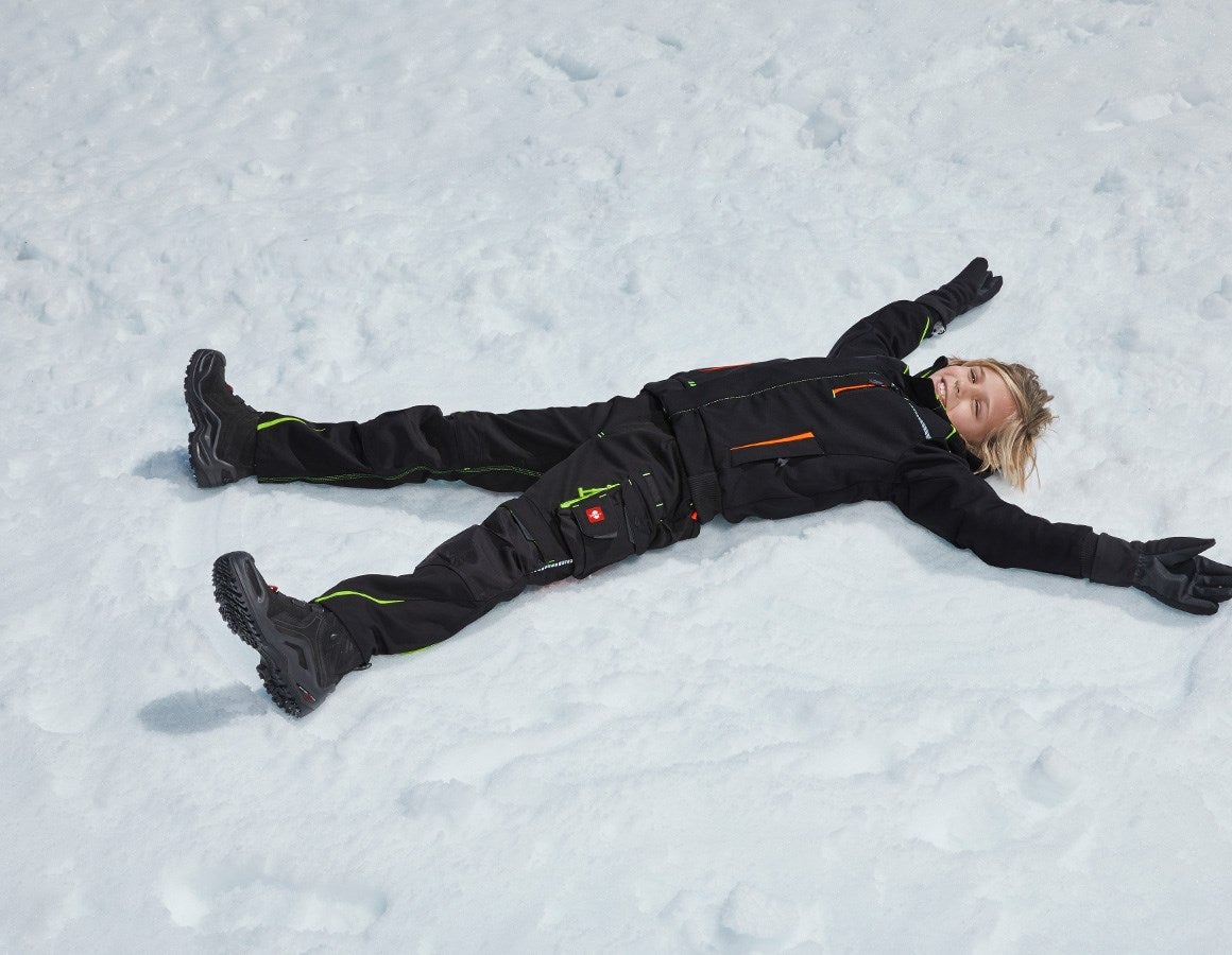Additional image 1 Winter trousers e.s.motion 2020, children's black/high-vis yellow/high-vis orange