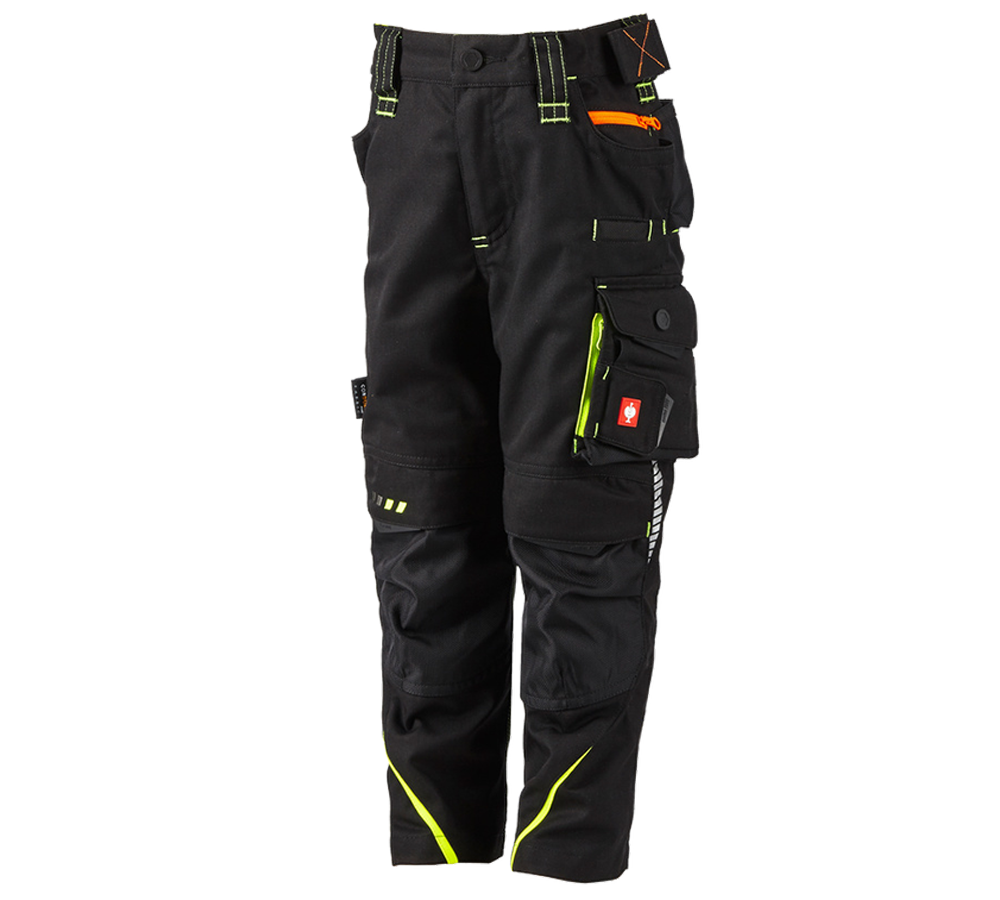 Primary image Winter trousers e.s.motion 2020, children's black/high-vis yellow/high-vis orange