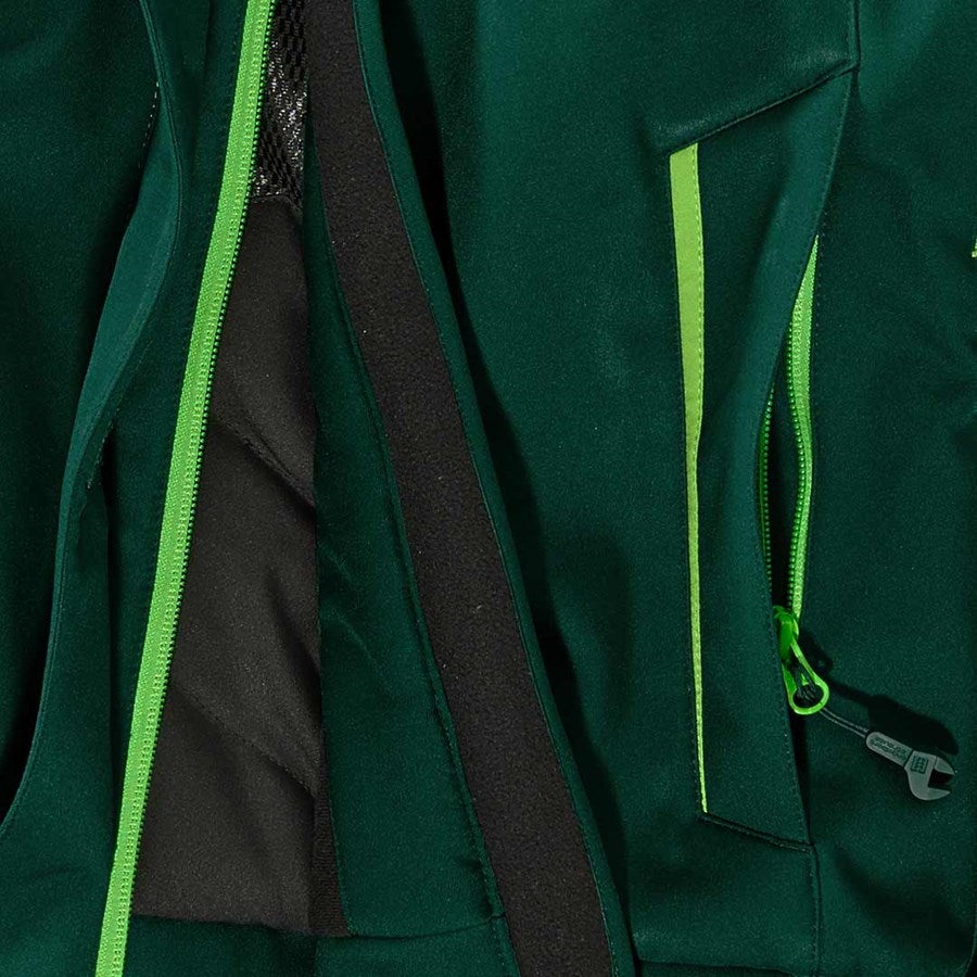Detailed image Winter softshell jacket e.s.motion 2020, ladies' green/seagreen