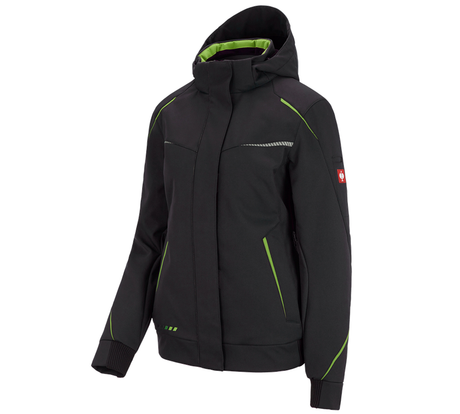 Primary image Winter softshell jacket e.s.motion 2020, ladies' black/seagreen