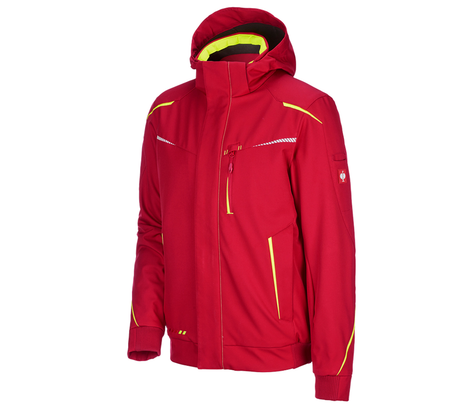 Primary image Winter softshell jacket e.s.motion 2020, men's fiery red/high-vis yellow
