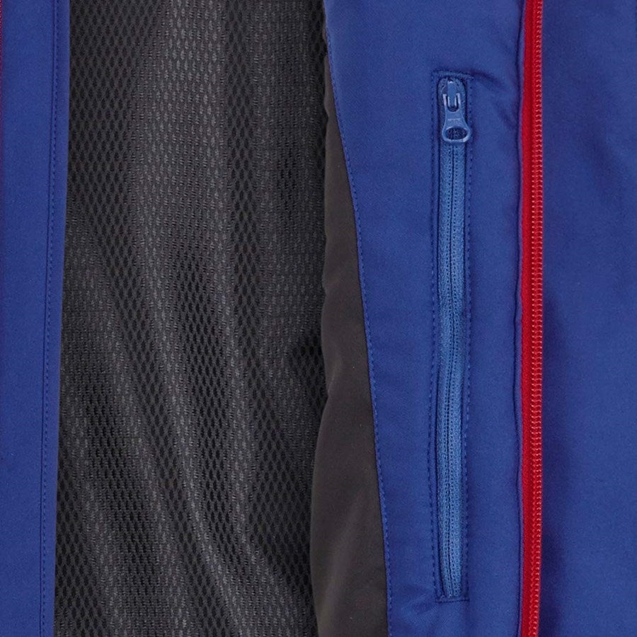 Detailed image Winter softshell jacket e.s.motion 2020, men's royal/fiery red