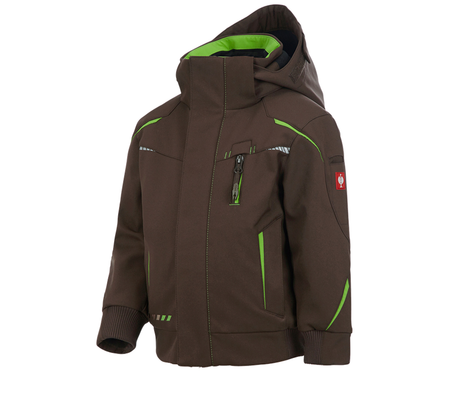 Primary image Winter softshell jacket e.s.motion 2020,children's chestnut/seagreen