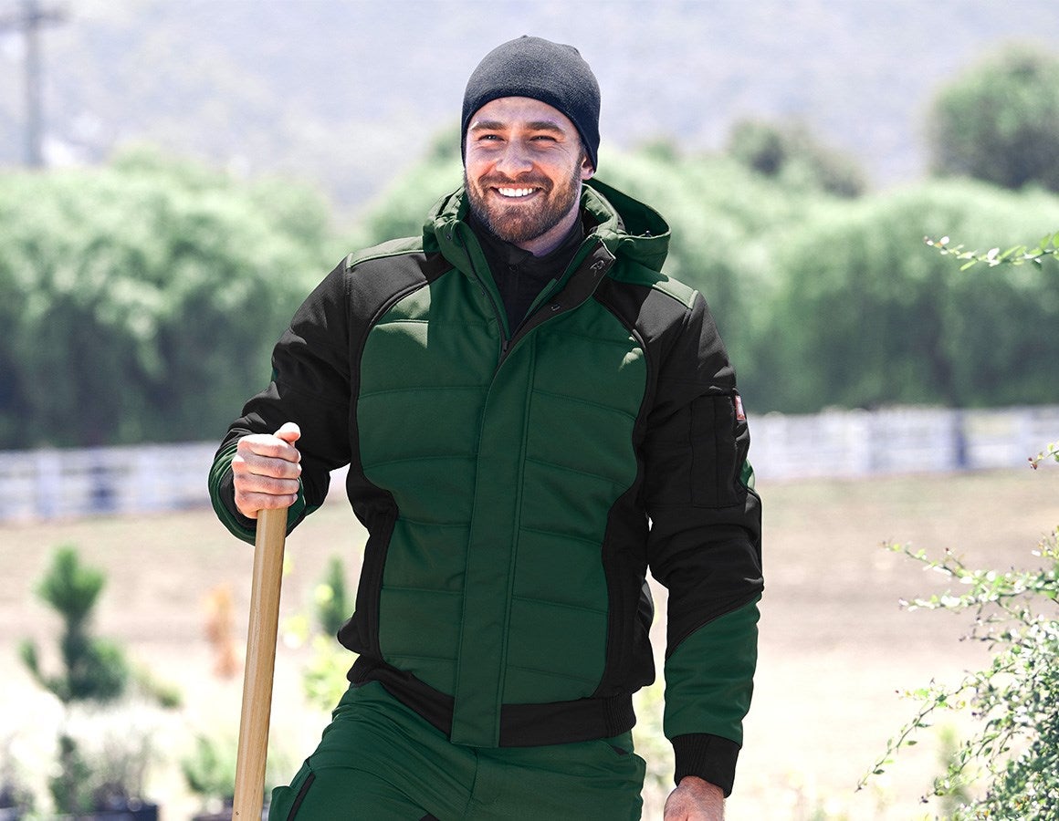 Main action image Winter softshell jacket e.s.vision green/black