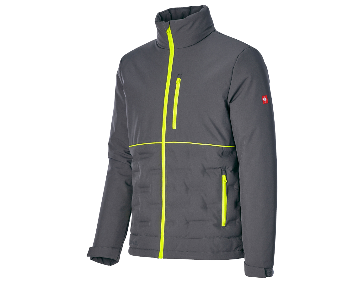 Primary image Winter jacket padded e.s.line.core carbongrey/high-vis yellow