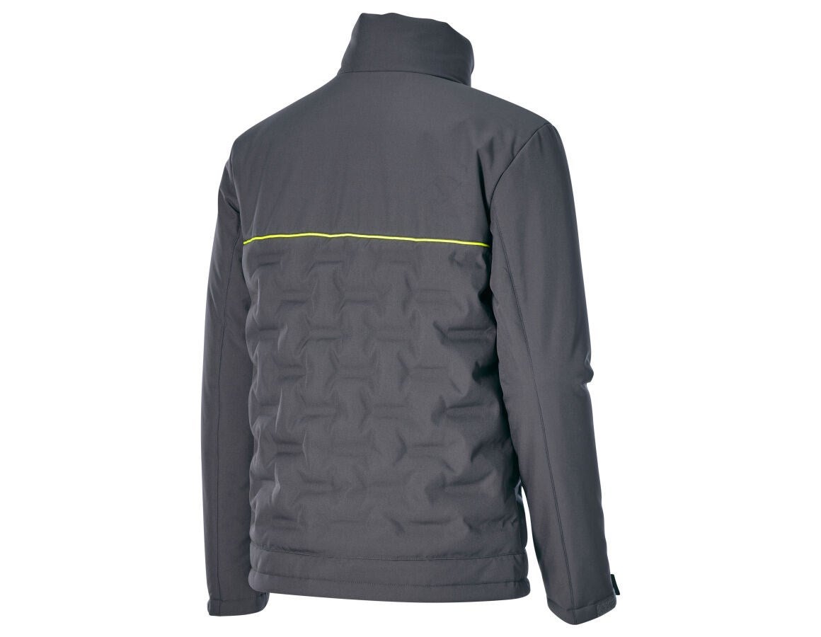 Secondary image Winter jacket padded e.s.line.core carbongrey/high-vis yellow