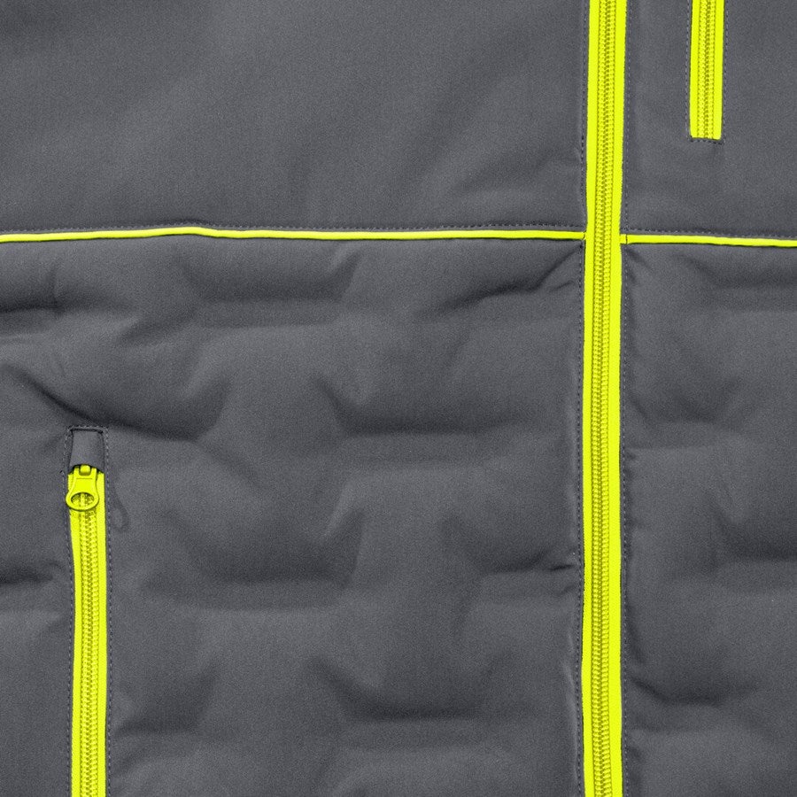 Detailed image Winter jacket padded e.s.line.core carbongrey/high-vis yellow