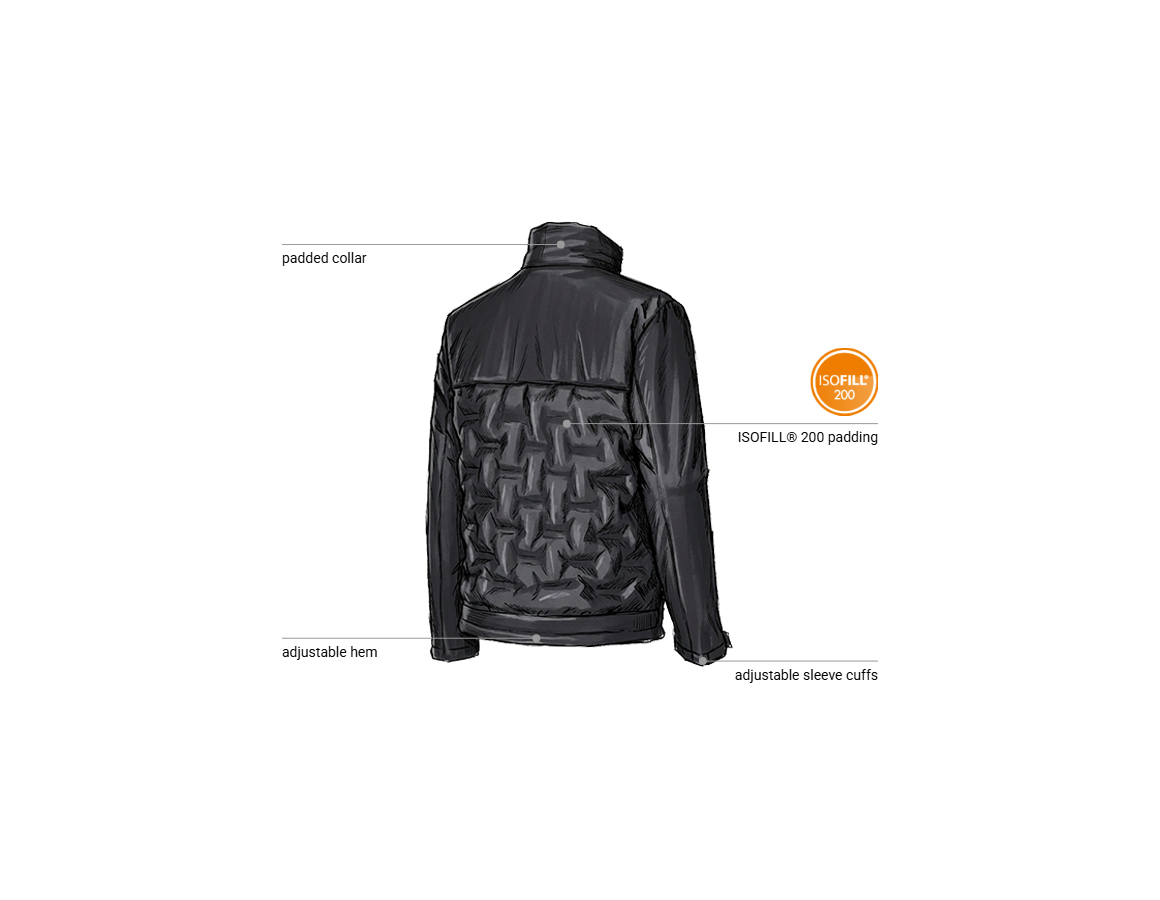 Additional image 2 Winter jacket padded e.s.line.core black