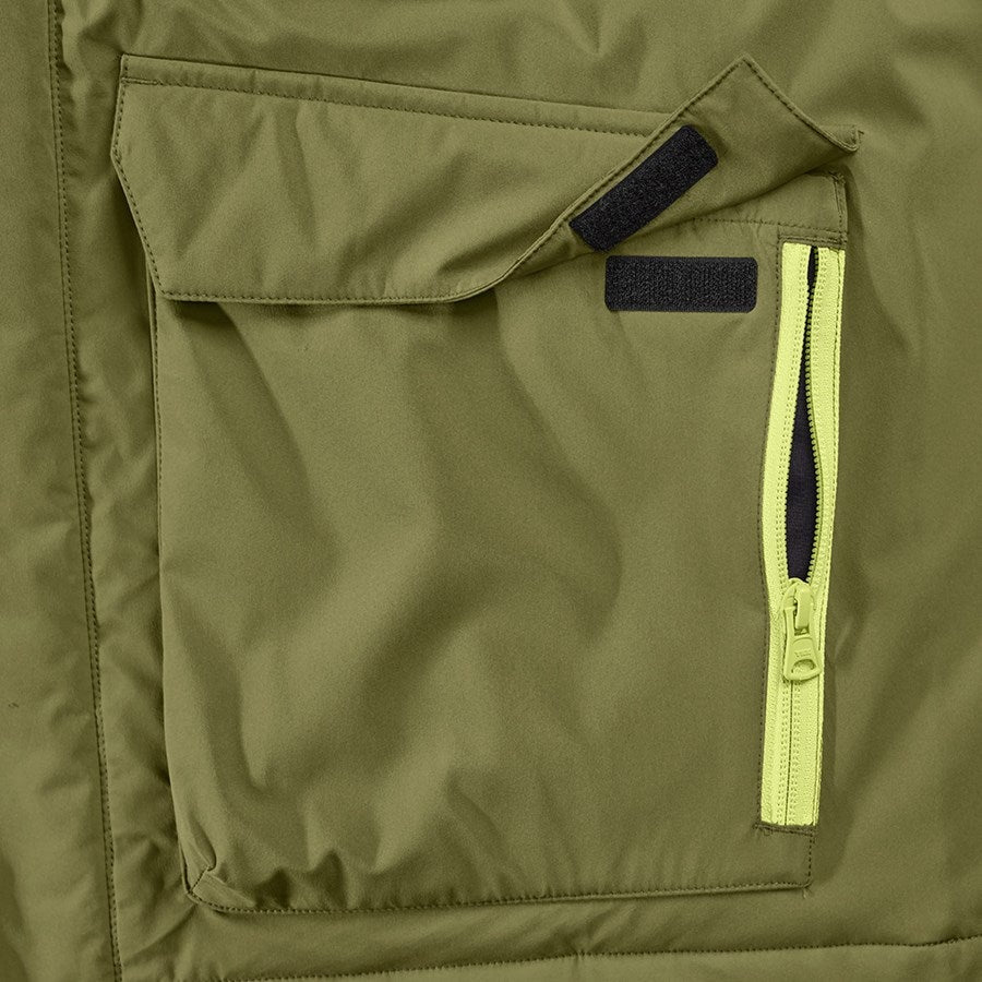 Detailed image Winter jacket e.s.trail junipergreen/limegreen