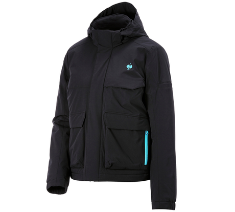 Primary image Winter jacket e.s.trail, ladies' black/lapisturquoise
