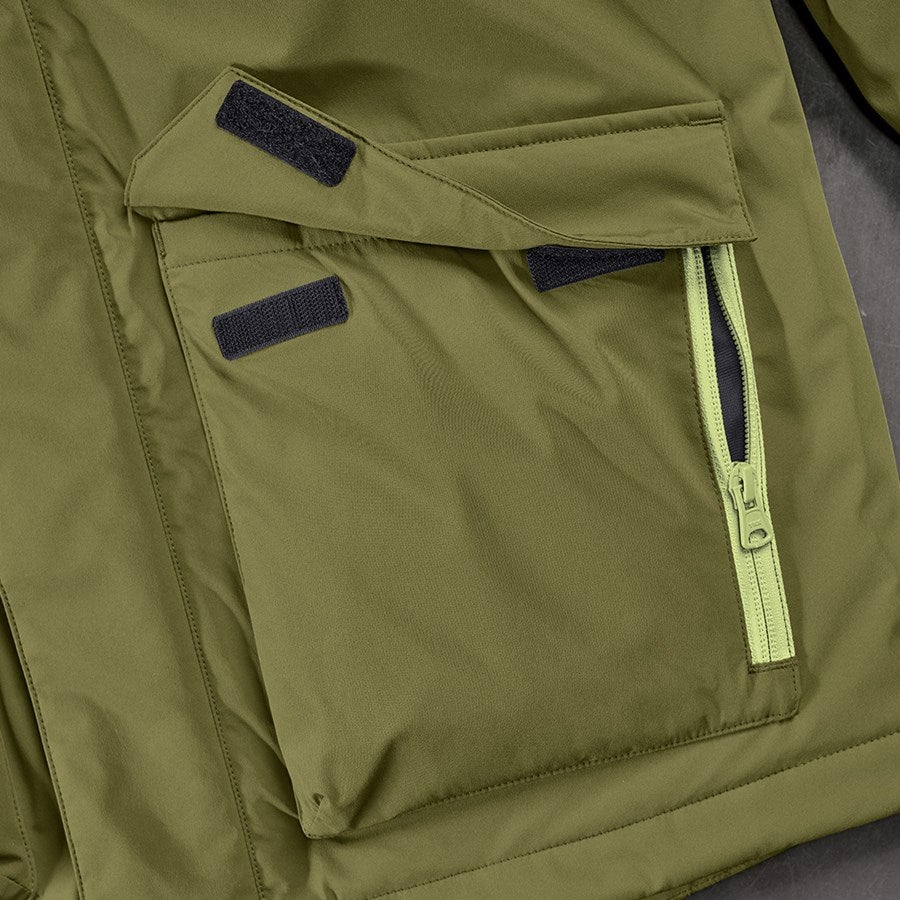 Detailed image Winter jacket e.s.trail, ladies' junipergreen/limegreen