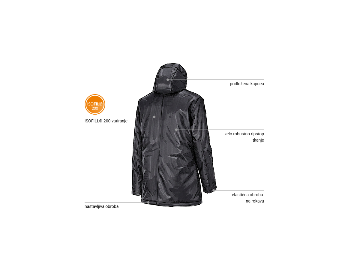 Additional image 2 Zimski anorak e.s.line.nordic črna