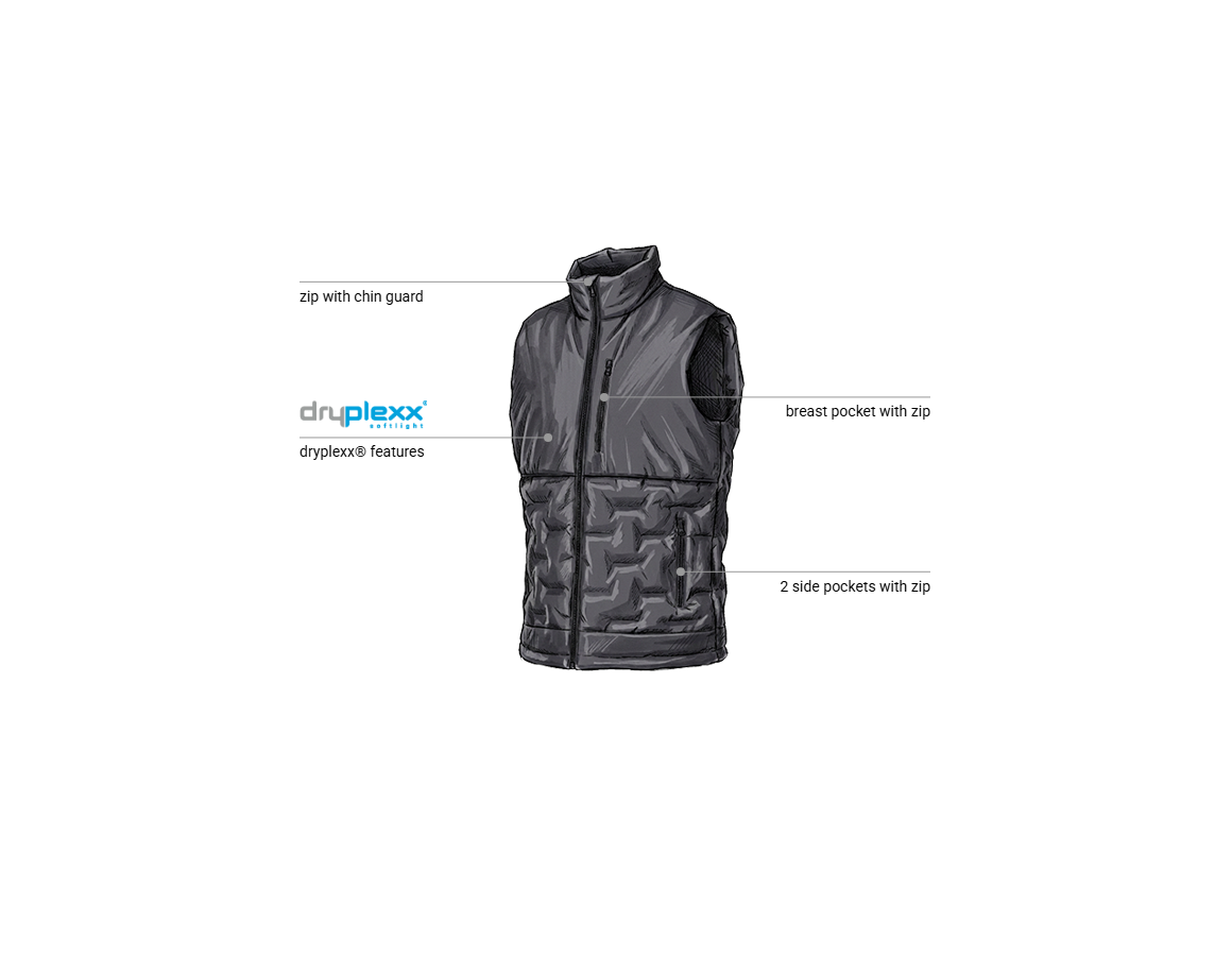 Additional image 1 Winter bodywarmer padded e.s.line.core black