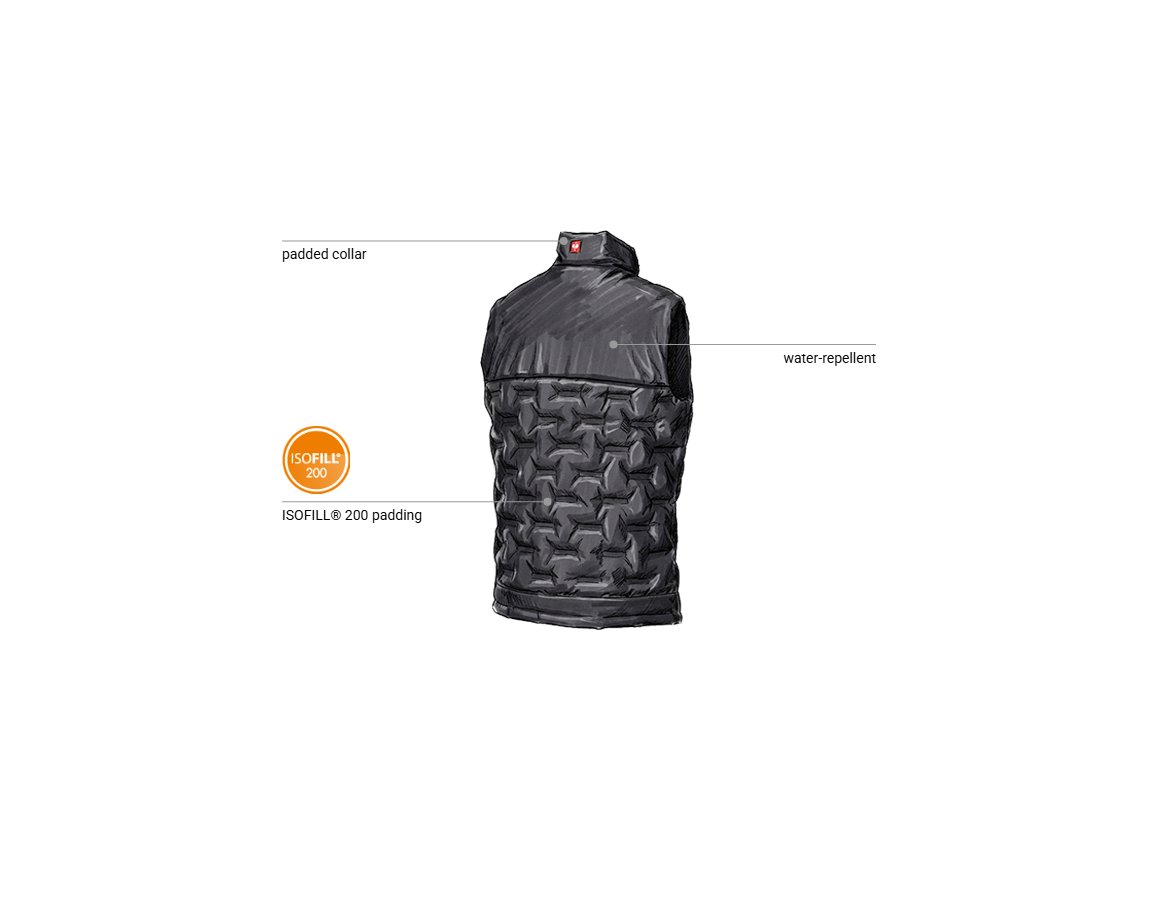 Additional image 2 Winter bodywarmer padded e.s.line.core black