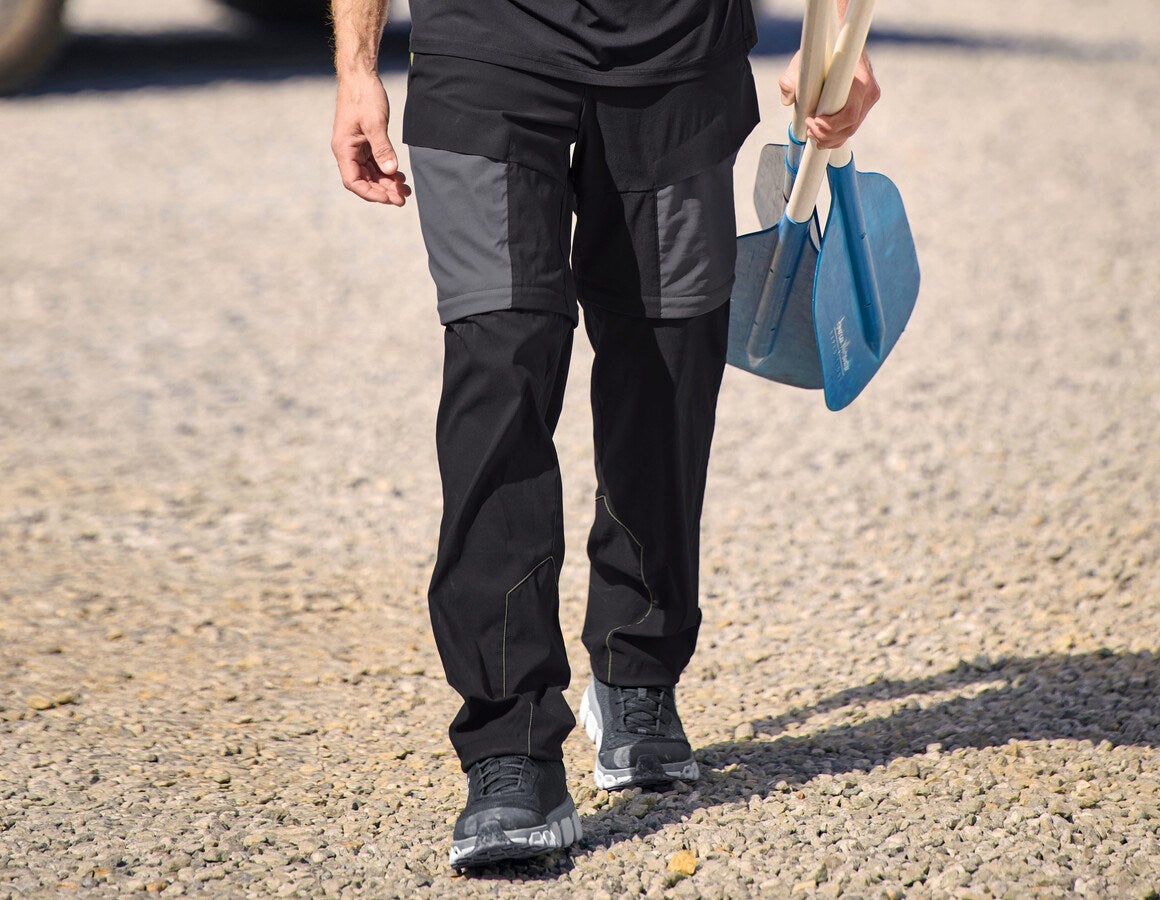 Main action image Zip-off functional trousers e.s.trail black/anthracite/high-vis orange/high-vis yellow