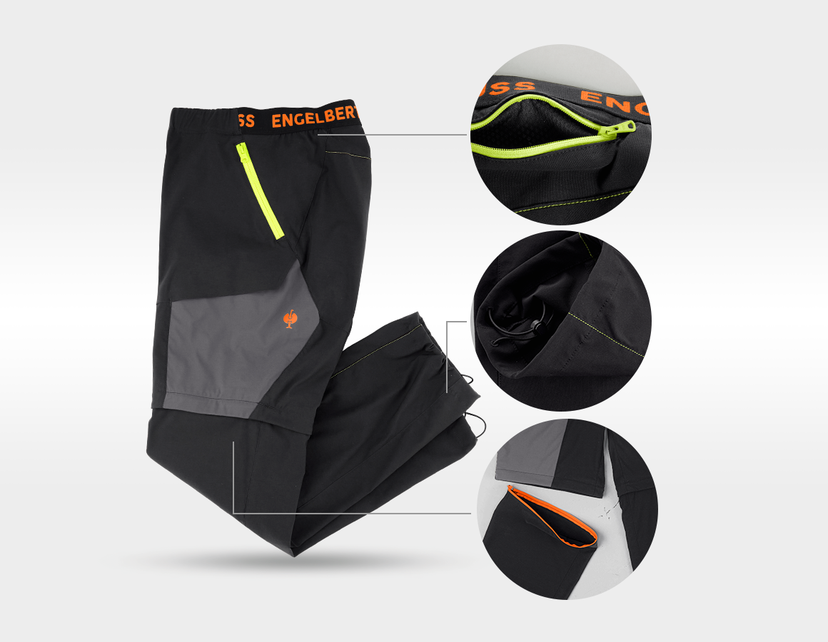 Additional image 5 Zip-off functional trousers e.s.trail black/anthracite/high-vis orange/high-vis yellow