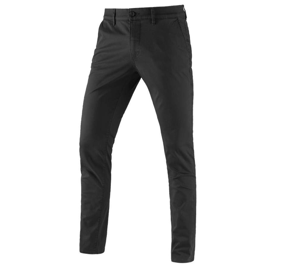 Primary image e.s. 5-pocket work trousers Chino black