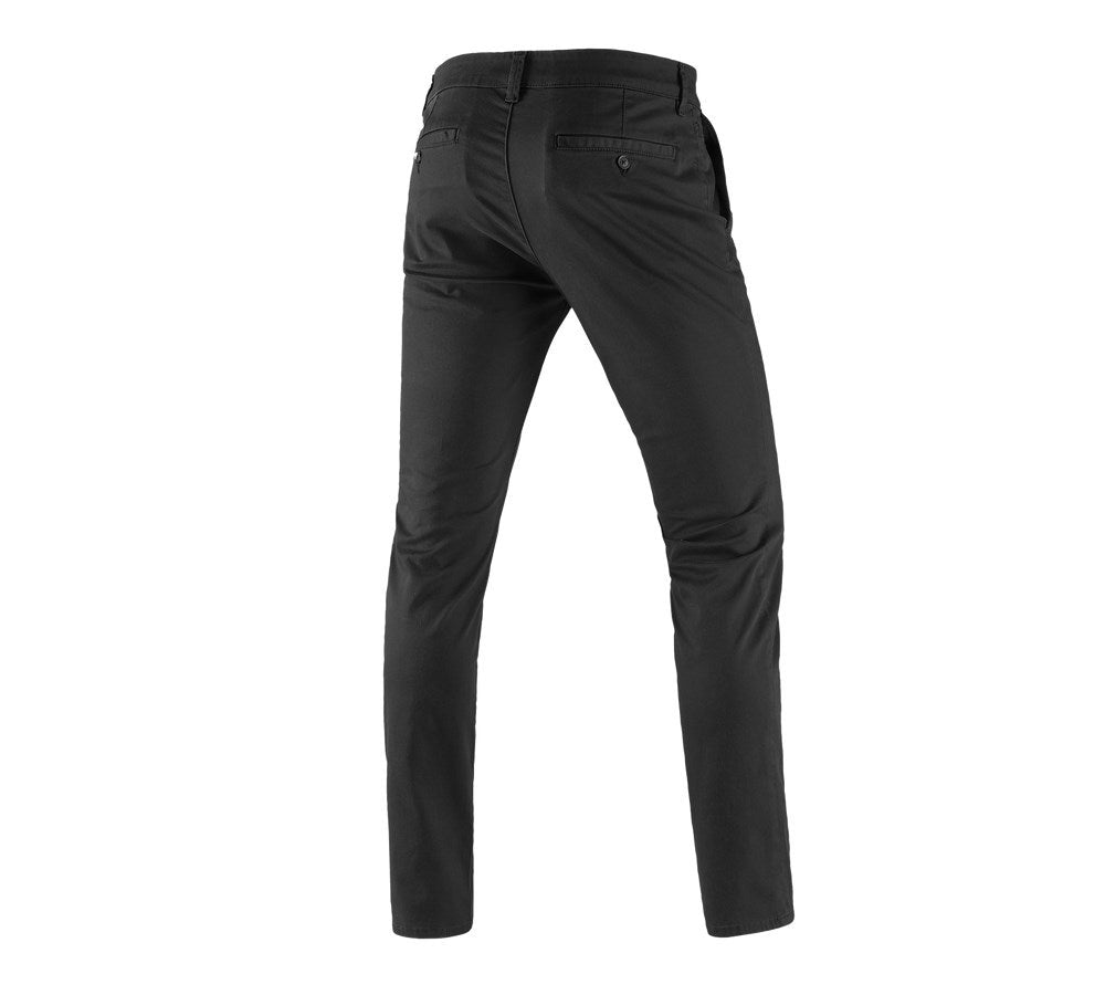 Secondary image e.s. 5-pocket work trousers Chino black