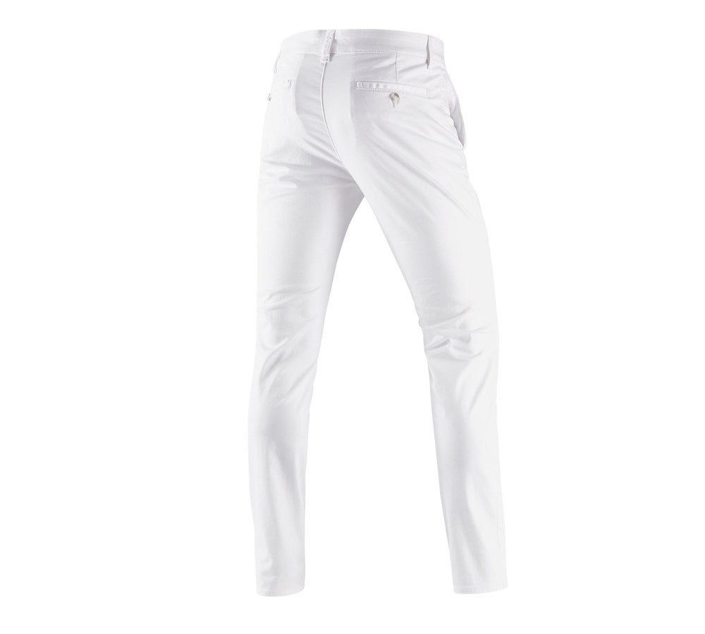 Secondary image e.s. 5-pocket work trousers Chino white