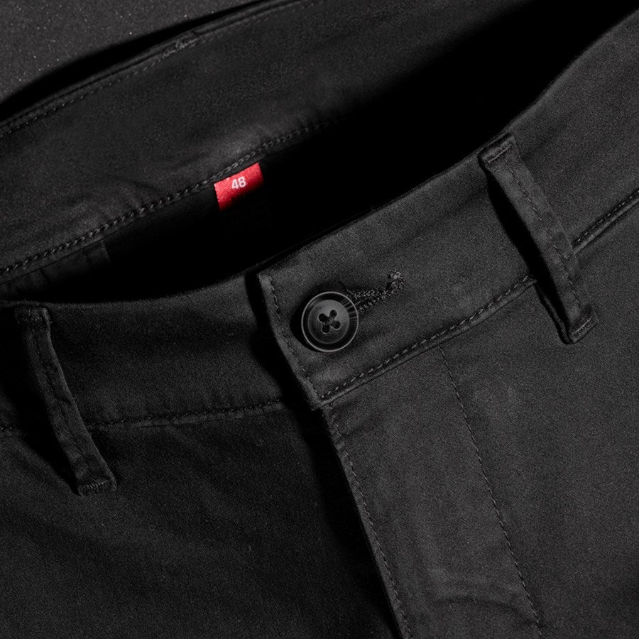 Detailed image e.s. 5-pocket work trousers Chino black