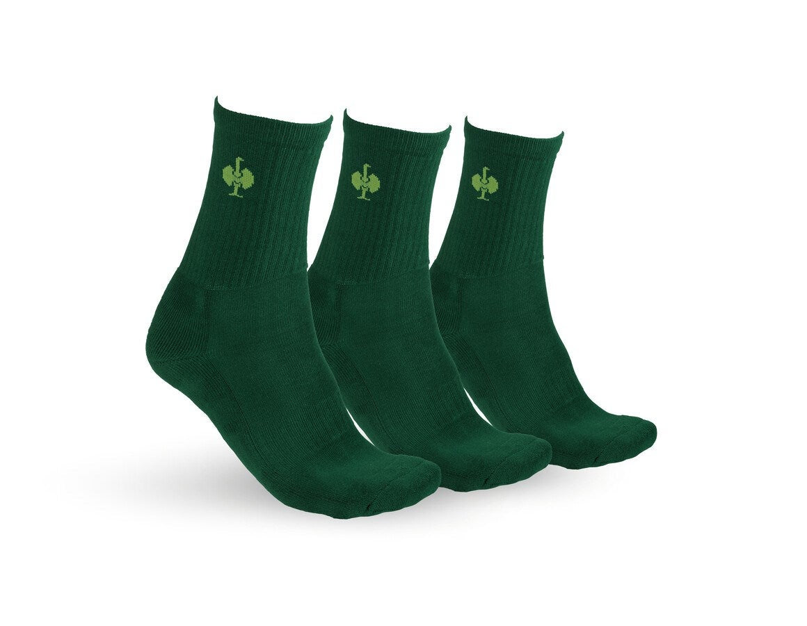 Primary image e.s. Allround socks Classic light/high, pack of 3 green/seagreen