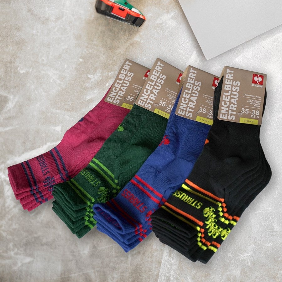 Detailed image e.s. Allround socks Classic light/high, children's black/high-vis yellow/high-vis orange