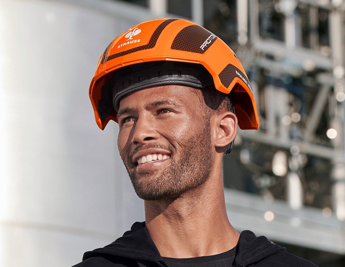 Main action image e.s. Work helmet Protos® orange/black