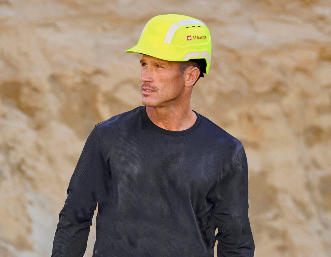 Main action image e.s. Work helmet worker high-vis yellow