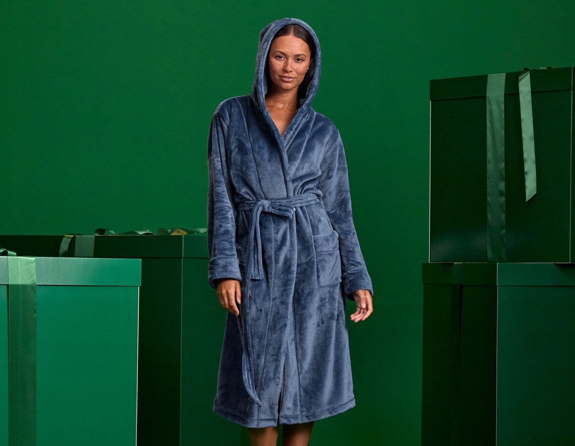 Additional image 1 e.s. Bathrobe, ladies' nordicblue