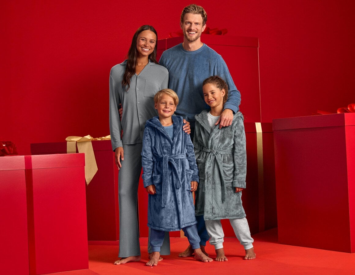 Additional image 1 e.s. Bathrobe, children's nordicblue