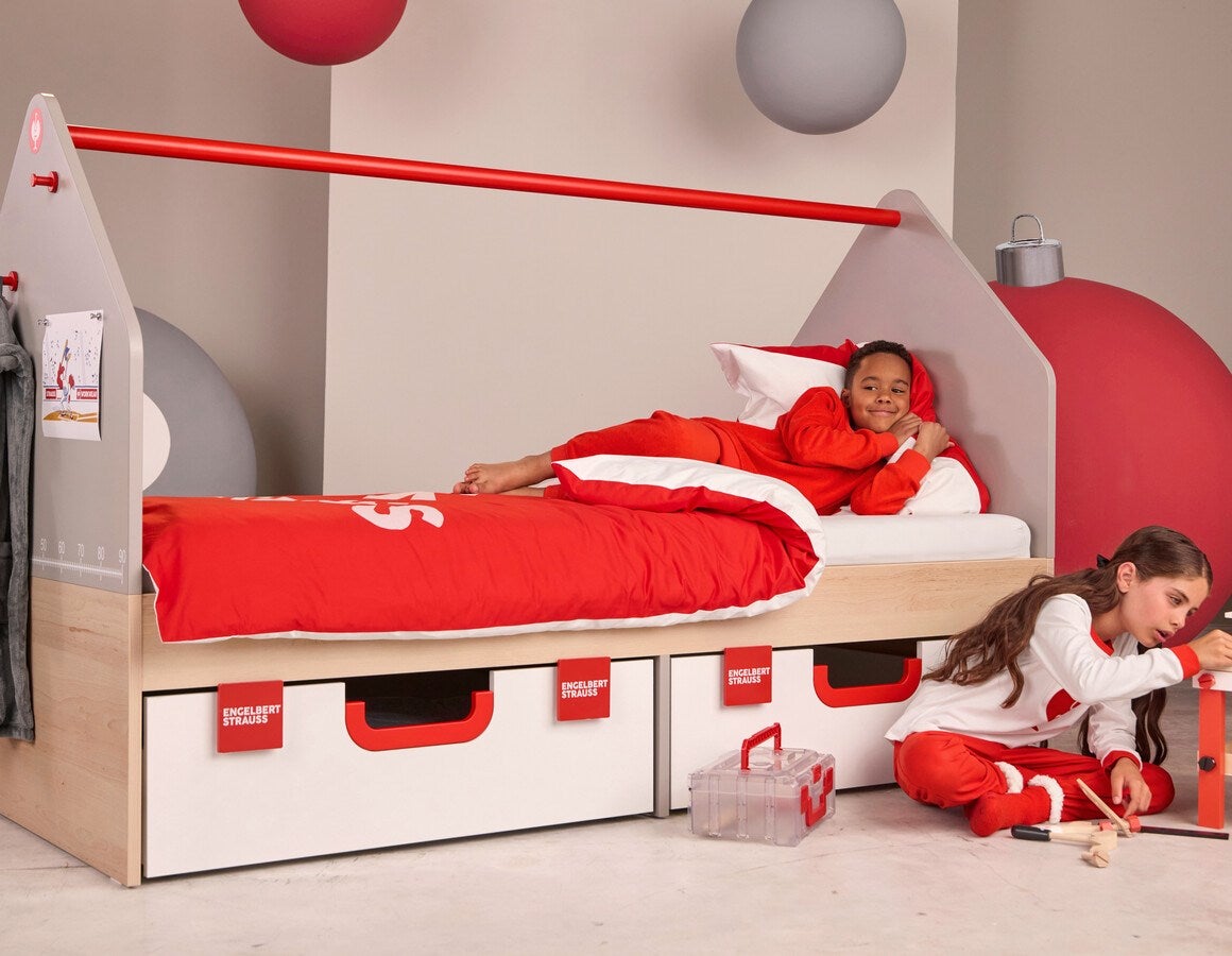 Additional image 1 e.s. Bed linen straussred/white