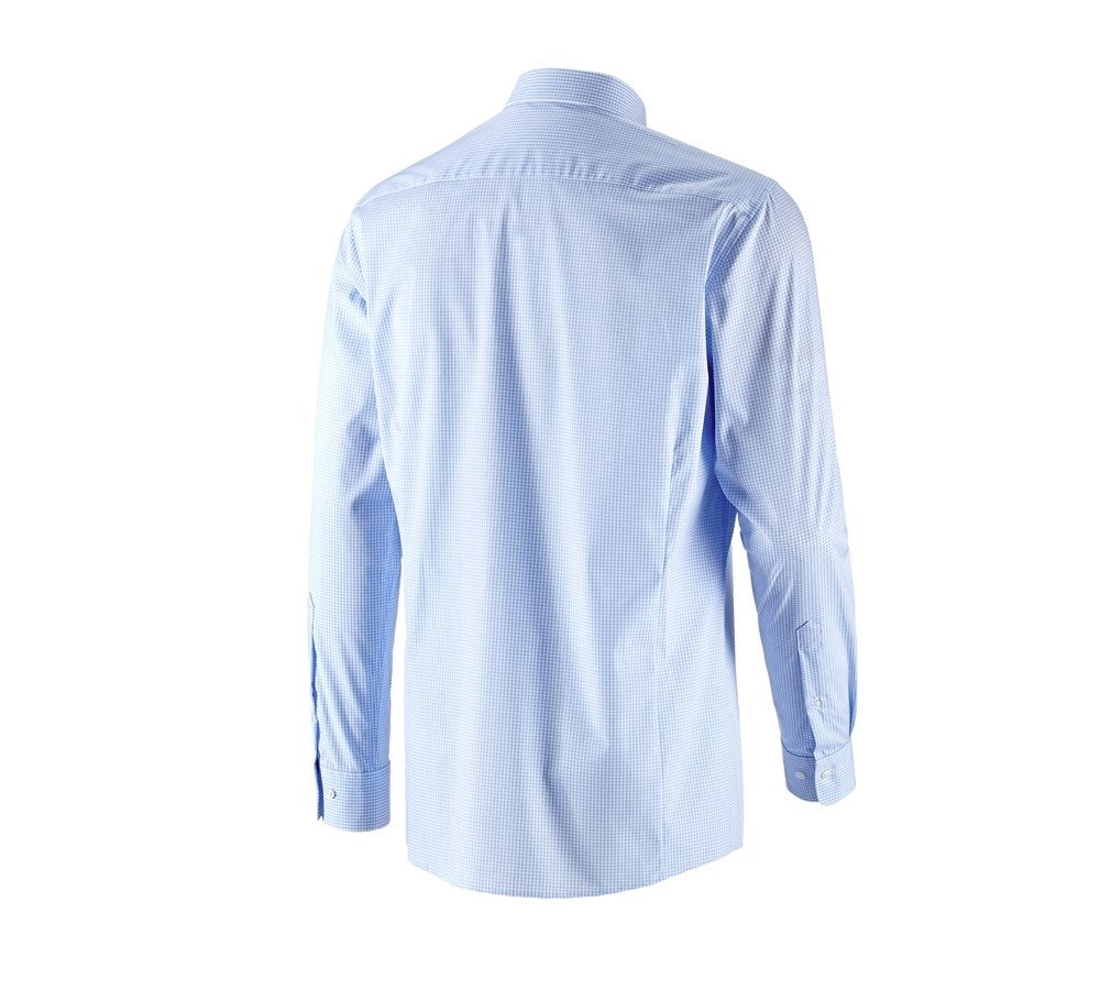 Secondary image e.s. Business shirt cotton stretch, regular fit frostblue checked