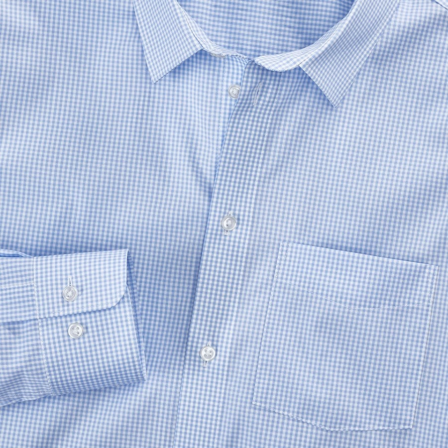 Additional image 1 e.s. Business shirt cotton stretch, regular fit frostblue checked