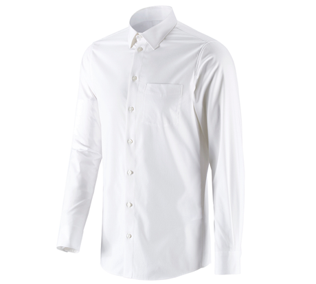 Primary image e.s. Business shirt cotton stretch, slim fit white