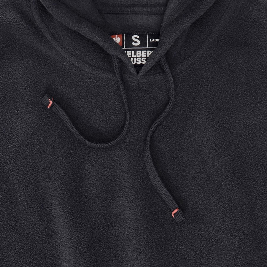 Detailed image e.s. Fleece Hoody, ladies' black