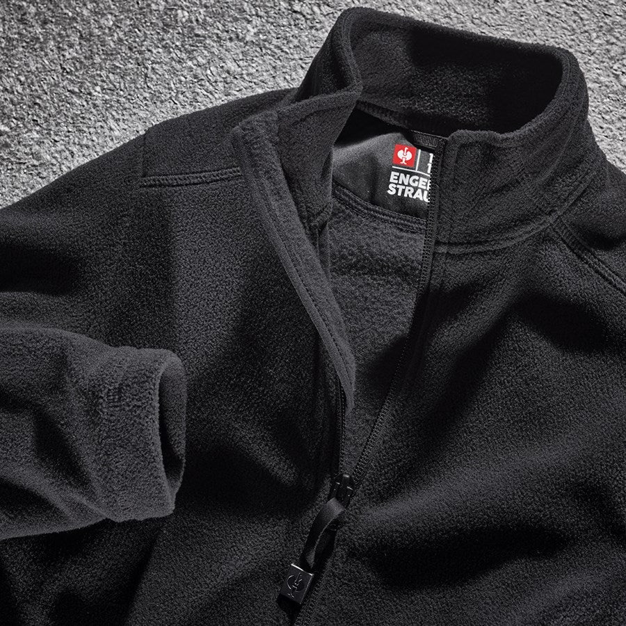 Detailed image e.s. Fleece jacket CI, children's black