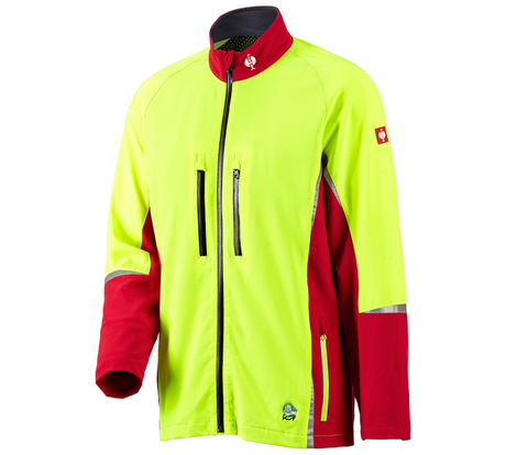 Primary image e.s. Forestry jacket, KWF red/high-vis yellow