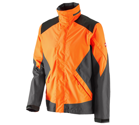 Primary image e.s. Forestry rain jacket high-vis orange/carbongrey