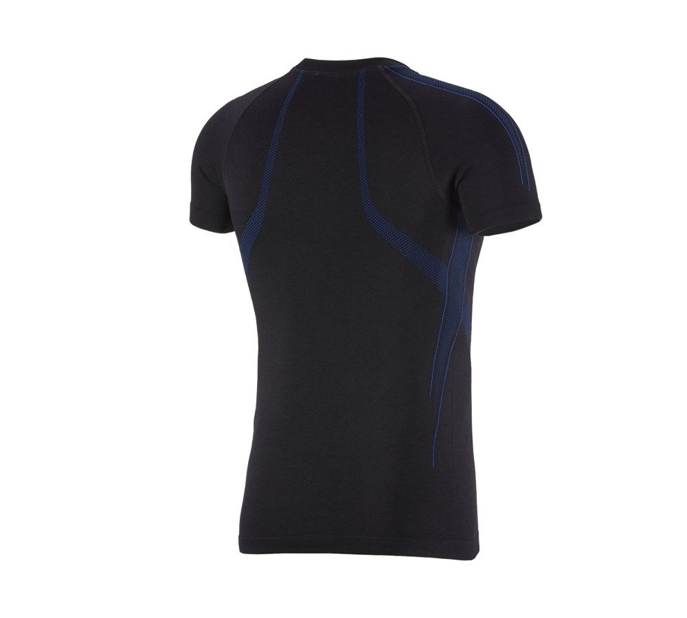 Secondary image e.s. functional-t-shirt seamless - warm black/gentianblue