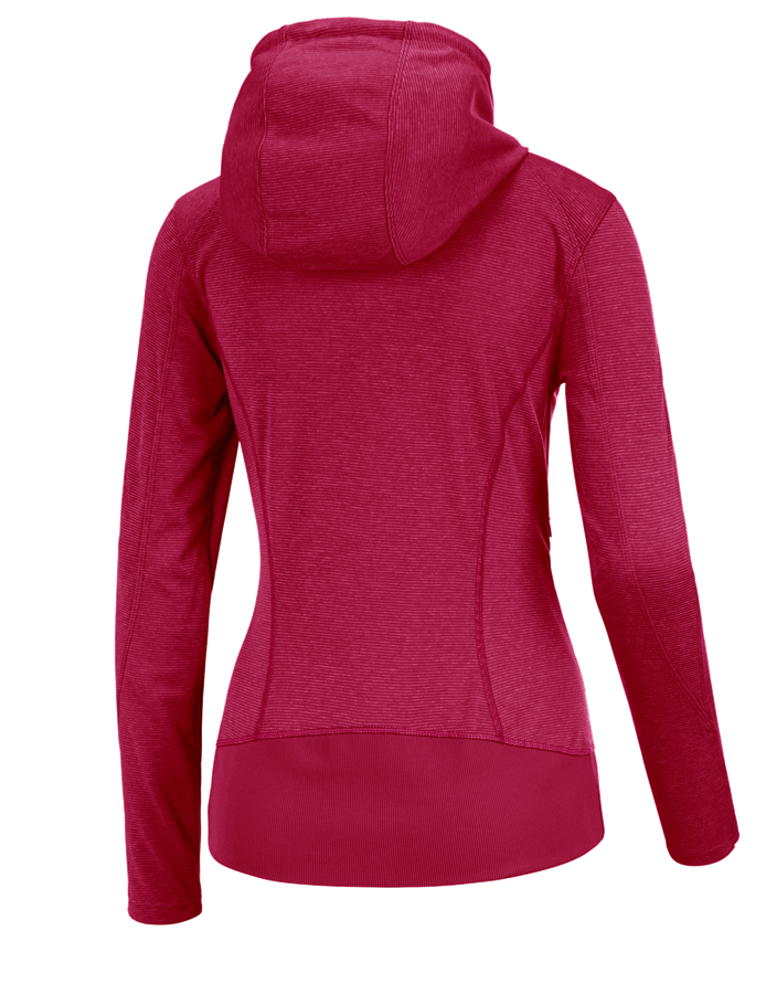 Secondary image e.s. Functional hooded jacket stripe, ladies' berry